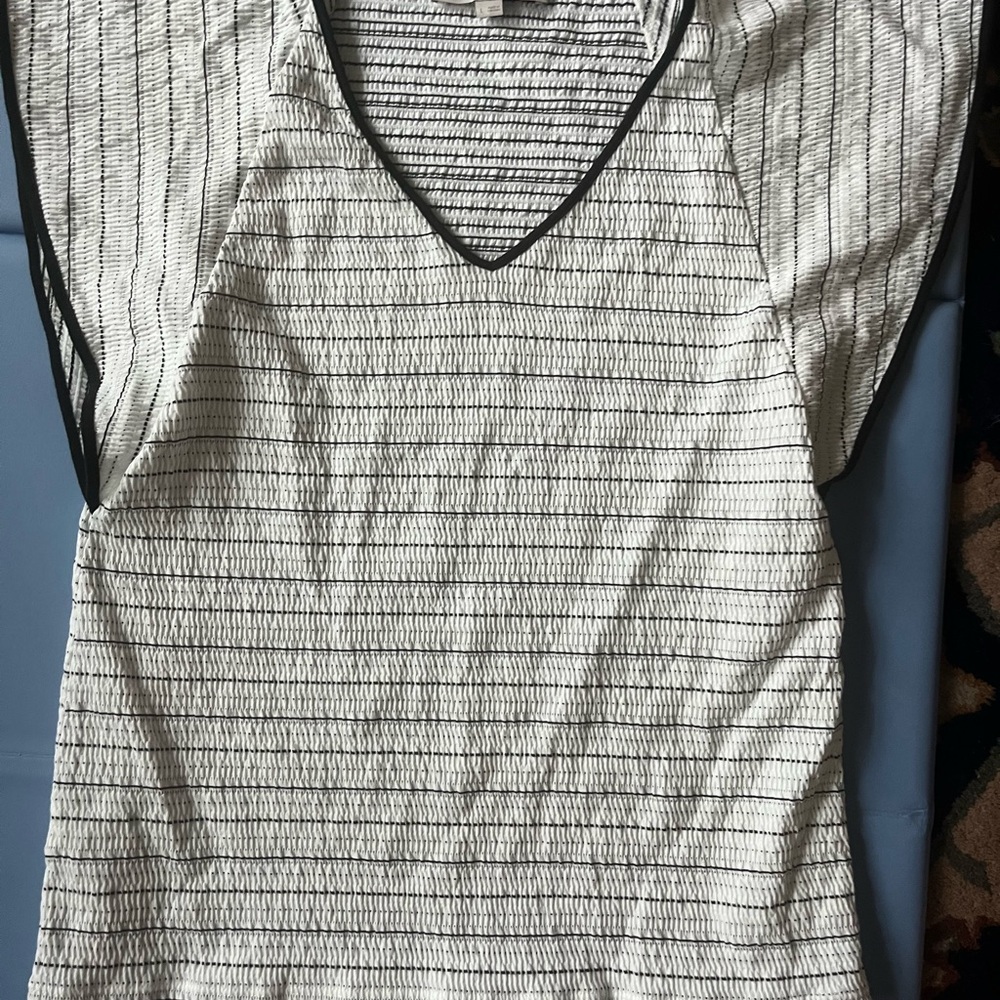 Striped Black and White Women's Top